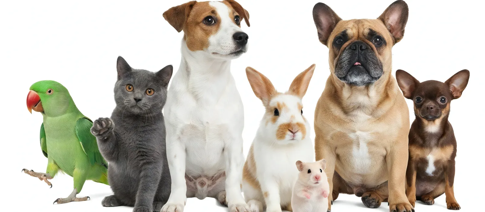 Vecteezya group of diverse pets including dogs cat rabbit hamster70316546