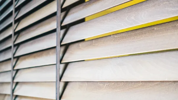 Wooden blinds window