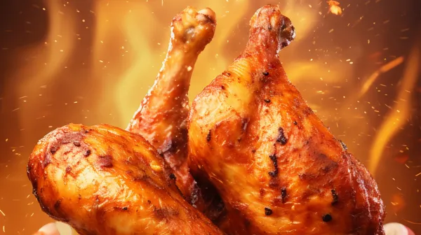 Close up delicious chicken meal