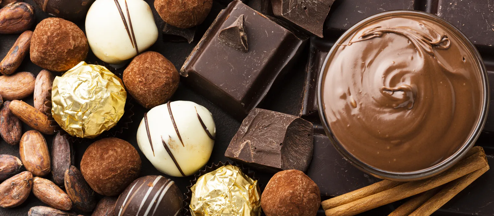 Close up chocolate arrangement