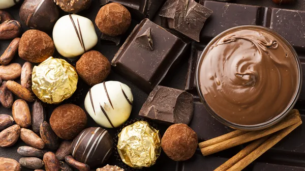 Close up chocolate arrangement