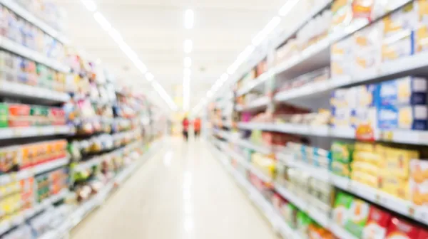 Abstract blur supermarket retail store