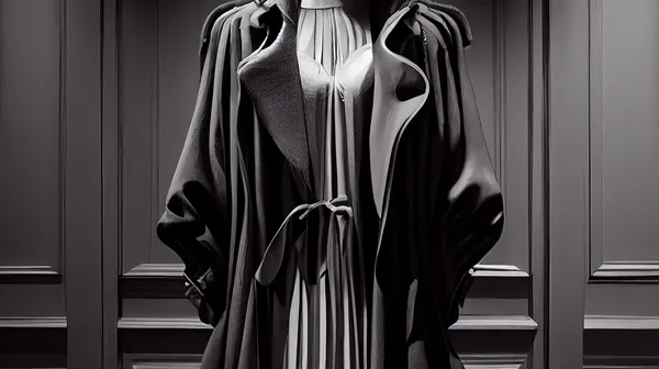 Fashion store showcases elegant black white collection generated by ai