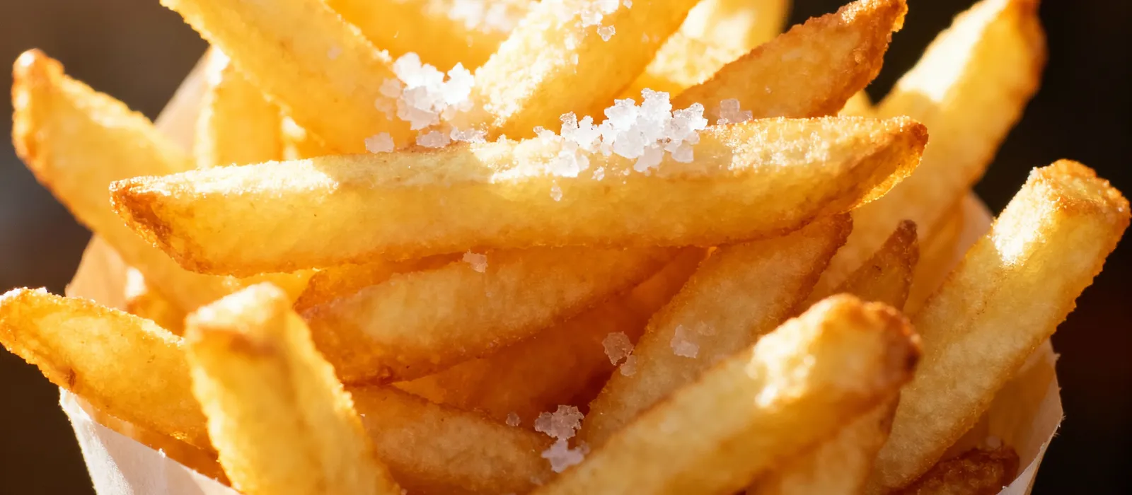 Close up delicious fries